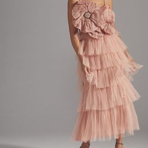 Anthropologie tulle dress
